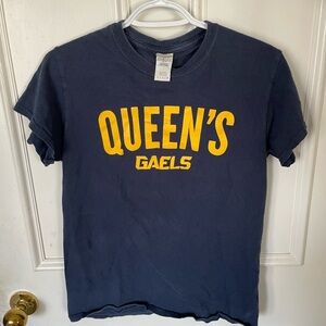Gildan Navy T-Shirt with Yellow Lettering